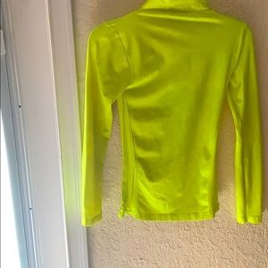 Neon yellow turtle neck blouse